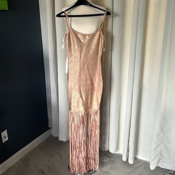 NEW  DIOR BELLA Gold Rose Bandage Dress Size XS - Picture 8 of 13